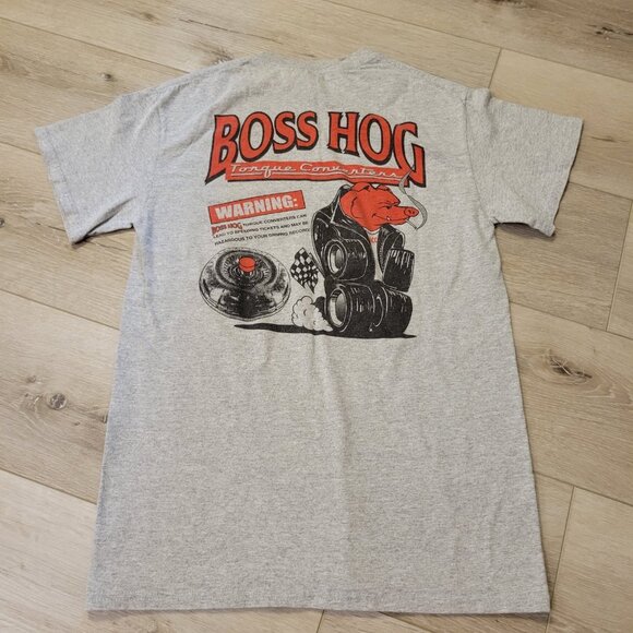 Vtg Boss Hog Torque Converter Graphic Print Gray T-shirt Short Sleeve Sz Small - Picture 1 of 5